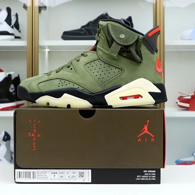 X RETRO SCOTT AIR JORDAN 'OLIVE' TRAVIS 6 0901